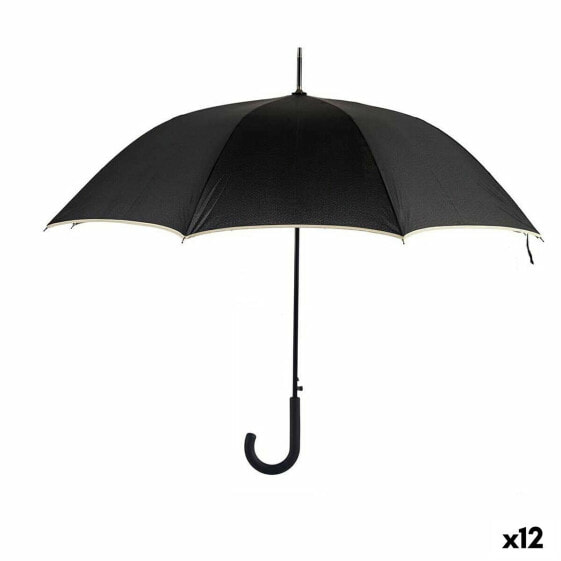 Зонт Чёрный Кремовый Металл волокно 95 x 95 x 86 cm (12 штук)