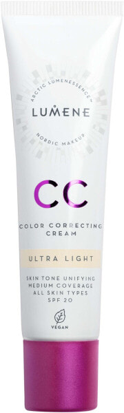 Lumene CC Color Correcting Cream SPF20 Легкий цветокорректирующий СС-крем