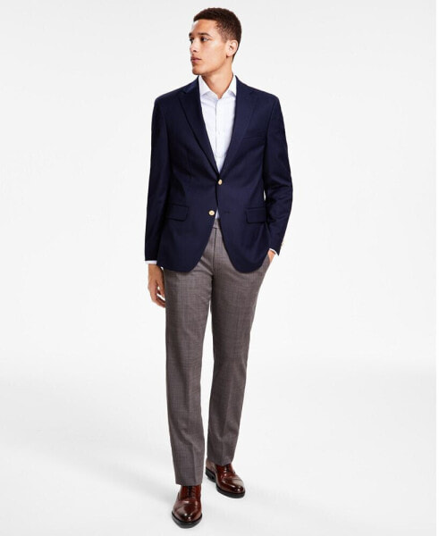 Men's Modern-Fit Solid Navy Blazer