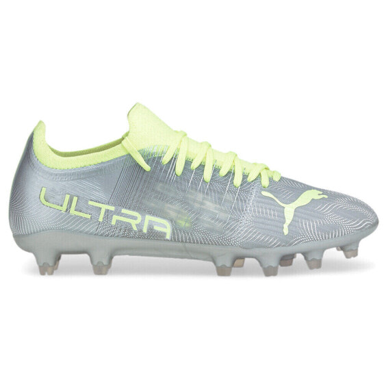Puma Ultra 3.4 Firm Ground Soccer Cleats Womens Silver Sneakers Athletic Shoes 1