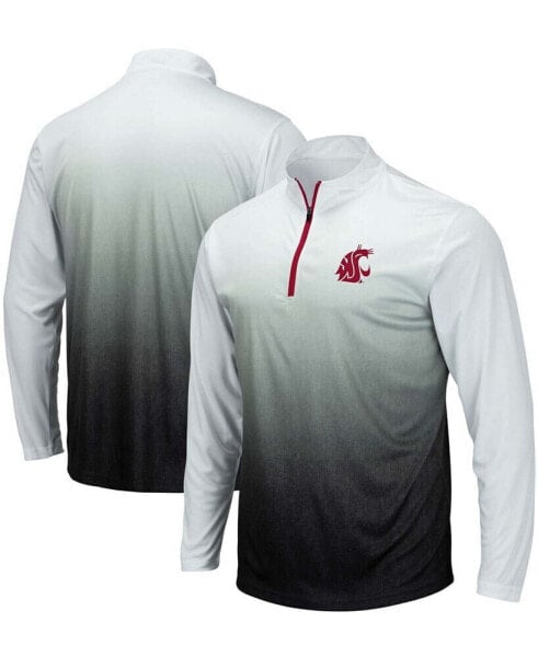 Куртка квартал на молнии с логотипом команды Colosseum Washington State Cougars для мужчин, серого цвета, модель Magic