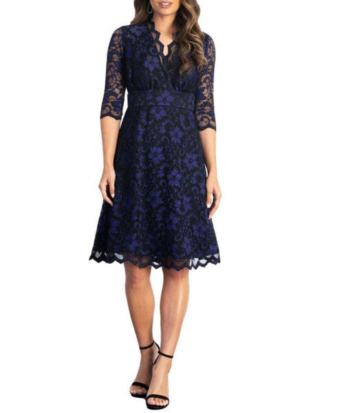 Women's Mon Cherie Floral Lace Cocktail Dress