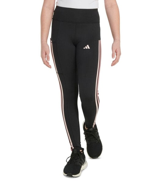 Big Girls AEROREADY® 3-Stripe Cellphone Pocket Leggings