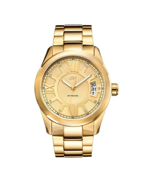 Men's Bond Diamond (1/10 ct.t.w.) 18k Gold Plated Stainless Steel Watch