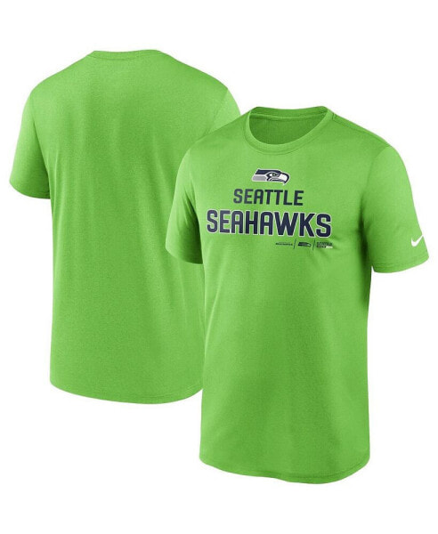 Men's Neon Green Seattle Seahawks Legend Community Performance T-shirt