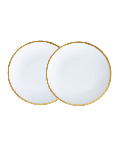 Golden Edge 6" Bread and Butter Plates - Set of 2