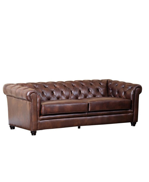 Zoe 86" Leather Sofa