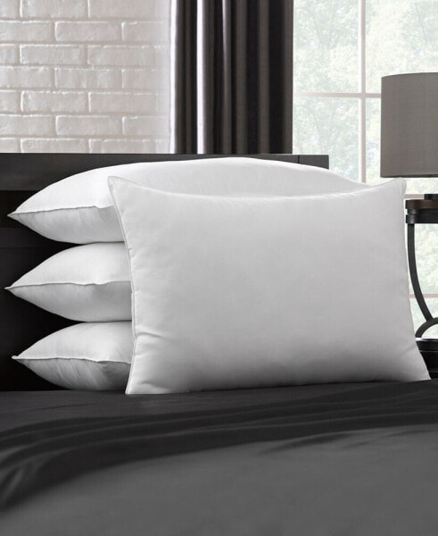 Superior Cotton Blend Shell Soft Density Stomach Sleeper Down Alternative Pillow, Queen - Set of 4