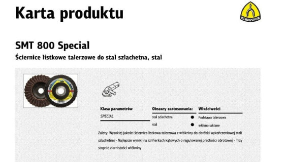 KLINGSPOR ŚCIERNICA LISTKOWA Z WŁÓKNINY SMT800 125mm MEDIUM