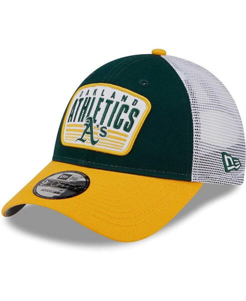 Men's Green Oakland Athletics Two-Tone Patch 9FORTY Snapback Hat