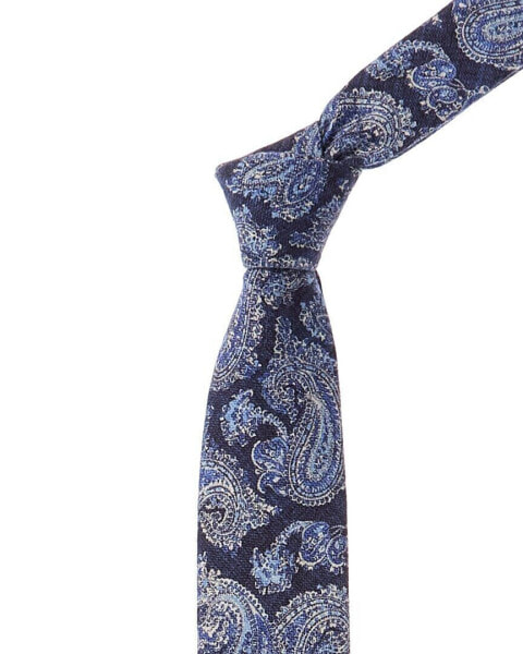 Boss Hugo Boss Open Blue Fantasy Wool-Blend Tie Men's Blue Pce.