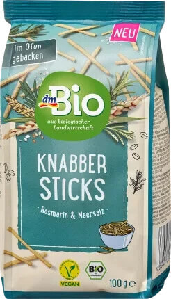 dmBio Knabbersticks Rosmarin & Meersalz, 100 g