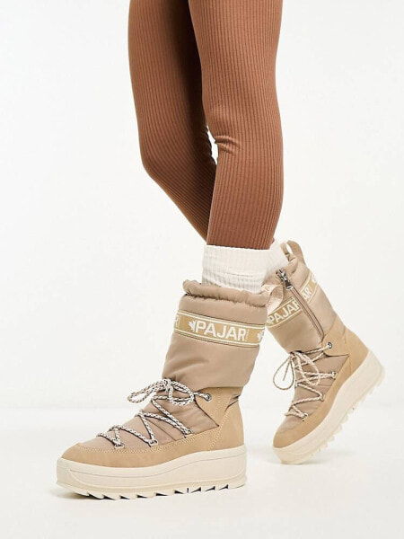 Pajar mid leg snow boots in beige