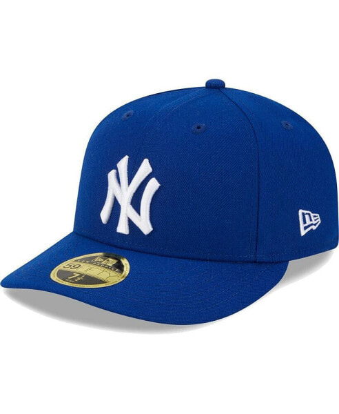 Men's Royal New York Yankees White Logo Low Profile 59FIFTY Fitted Hat