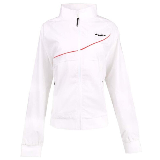 Diadora Full Zip Jacket Womens White Casual Athletic Outerwear 178083-20002