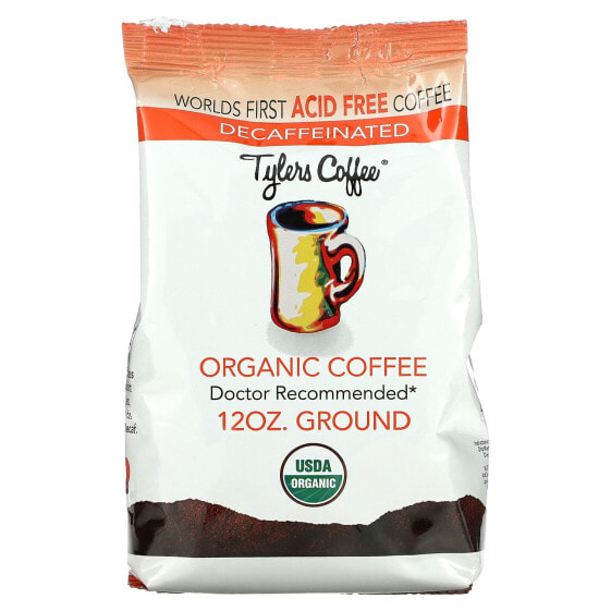 Organic Coffee, Ground, Decaffeinated, 12 oz