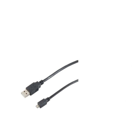 ShiverPeaks BS77185-HQ, USB A, Micro-USB A, Male/Male, Black
