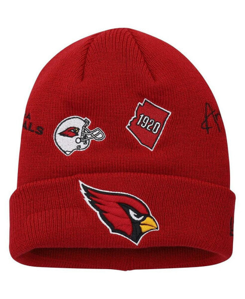 Big Boys and Girls Cardinal Arizona Cardinals Identity Cuffed Knit Hat