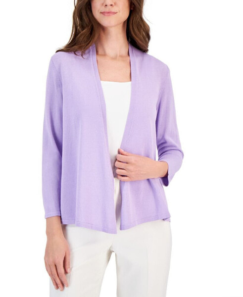Women's Solid Soft-Edge A-Line Cardigan Sweater