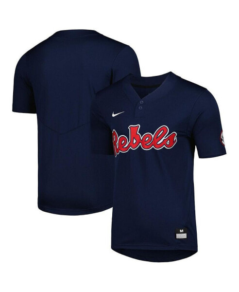 Men's Navy Ole Miss Rebels 2-Button Replica Baseball Jersey