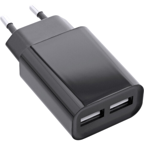 InLine USB Power Adapter DUO - 2 Port 100-240VAC to 5V / 2.1A black