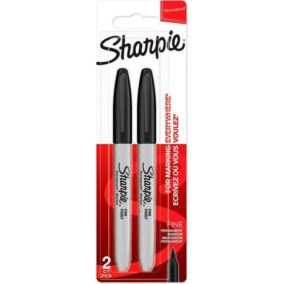 Постоянный маркер Sharpie Чёрный (2 штук)