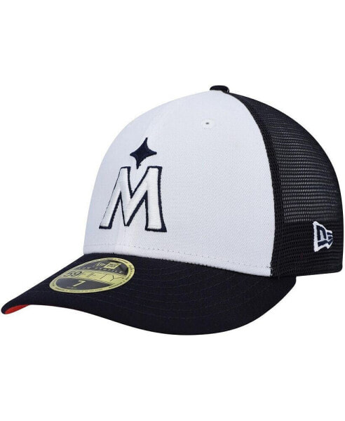 Men's White, Navy Minnesota Twins 2023 On-Field Batting Practice Low Profile 59FIFTY Fitted Hat