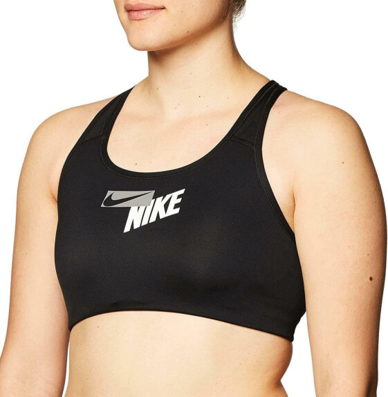 Топ спортивный Nike 280224 Бра для женщин, черный/серый, размер M