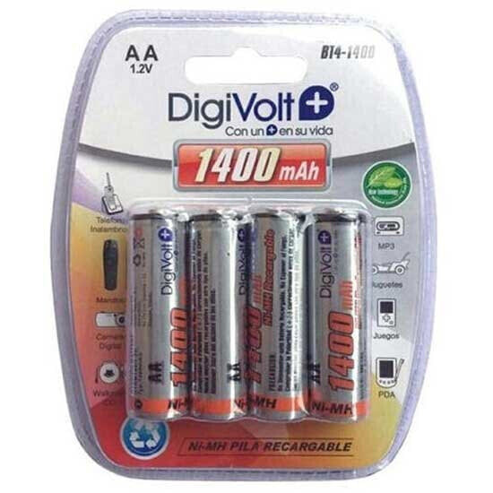 DIGIVOLT AA/R6 1400mAh BT4-1400 Rechargeable Battery 4 Units