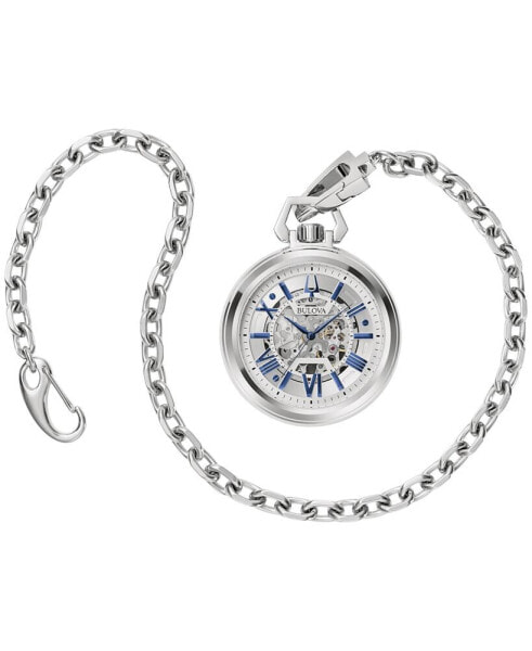 Men's Automatic Classic Sutton Stainless Steel Chain Pocket Watch 50mm