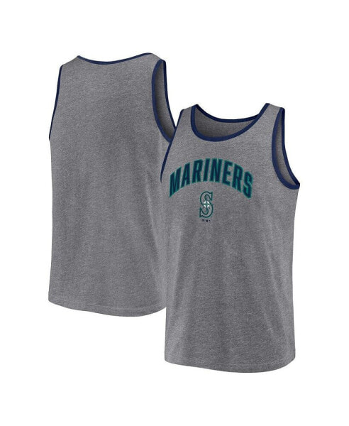 Men's Heather Gray Seattle Mariners Primary Tank Top