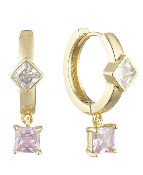 Giselle Crystal Hoop Drop Earrings