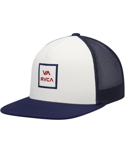 Men's White, Navy All the Way Trucker Snapback Hat