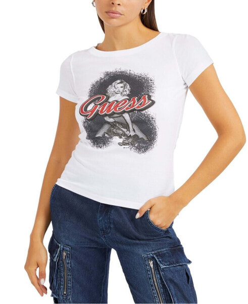 Women's Cotton Logo-Graphic Short-Sleeve T-Shirt