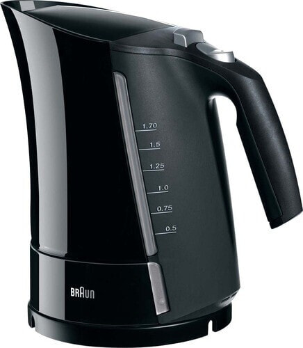 Braun WK 500, 1.6 L, 3000 W, Black, Water level indicator, Overheat protection, Filtering