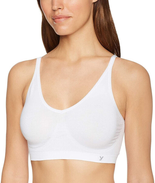 Yummie 239077 Womens Seamless Wire Free T-Shirt Bra White Size Small/Medium