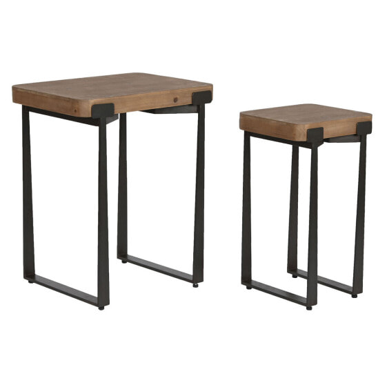 Set of 2 tables Home ESPRIT Brown Black 50 x 38 x 62 cm