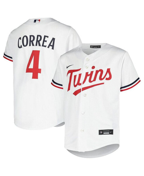 Big Boys Carlos Correa White Minnesota Twins Alternate Replica Player Jersey