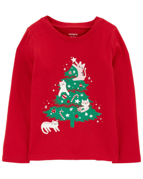 Toddler Christmas Tree Long-Sleeve Graphic Tee 4T