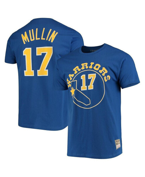 Men's Chris Mullin Royal Golden State Warriors Hardwood Classics Name and Number Team T-shirt