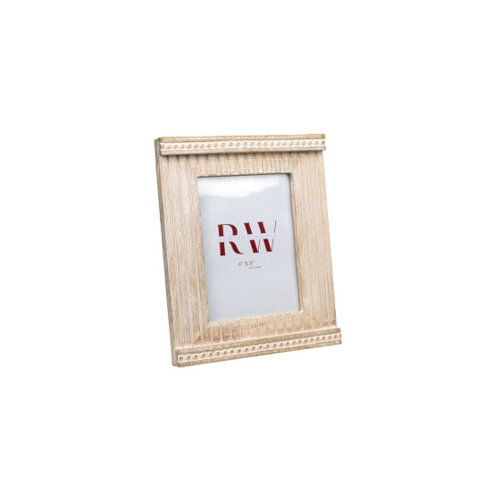 Photo frame Romimex White Mango wood MDF Wood 2 x 20 x 15 cm