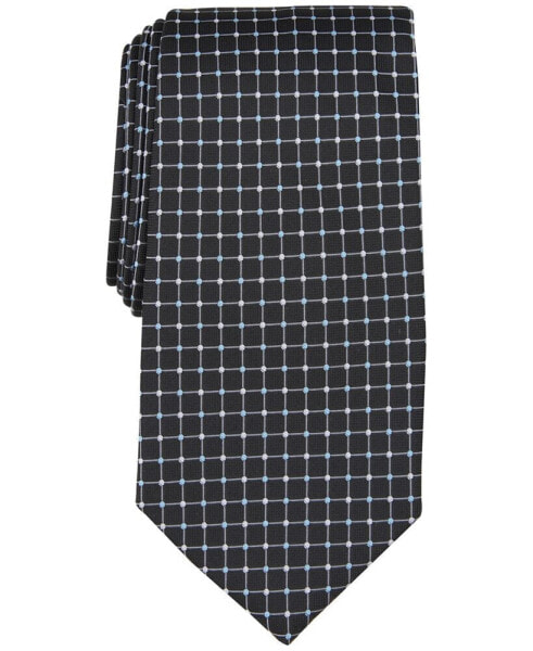Men's White Grid Tie, Created for Macy's