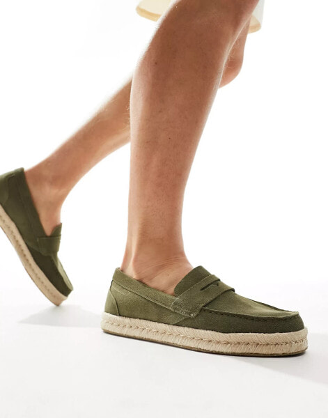 Toms Stanford rope espadrilles in dark olive