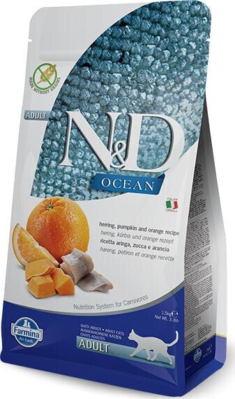 Farmina N&D Ocean feline Herring, pumpkin & Orange adult 300g