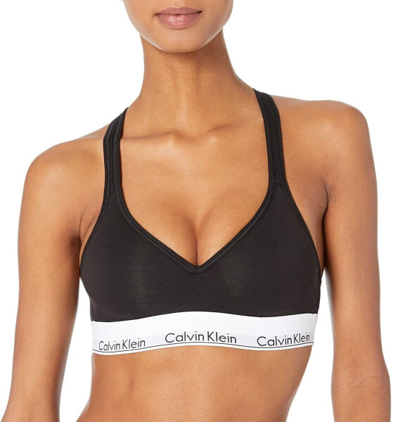 Calvin Klein 238142 Womens Underwear Cotton Bralette Bra Black Size Small