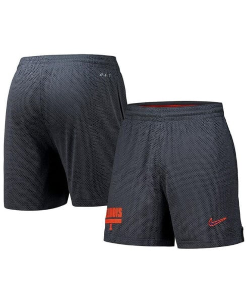 Men's Anthracite Illinois Fighting Illini 2024 Sideline Mesh Shorts