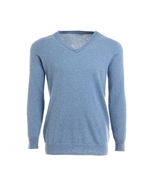 Bellemere Men's Solid V-Neck Merino Sweater