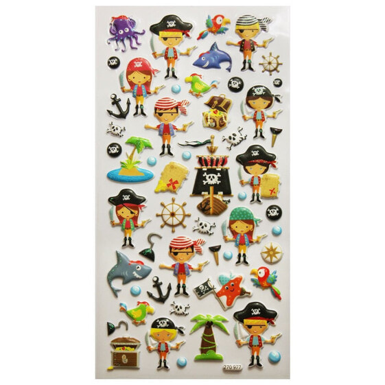 GLOBAL GIFT Tweeny Foamy Pirates Stickers