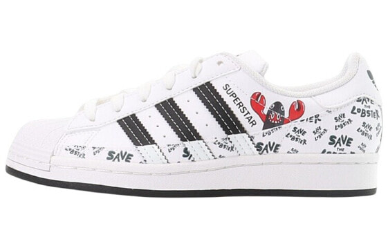 Кроссовки низкие adidas Originals Superstar Бело-красно-черные GX7996