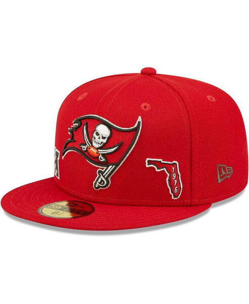 Men's Red Tampa Bay Buccaneers Identity 59FIFTY Fitted Hat